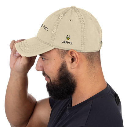 Khaki More Fun Distressed Dad Hat